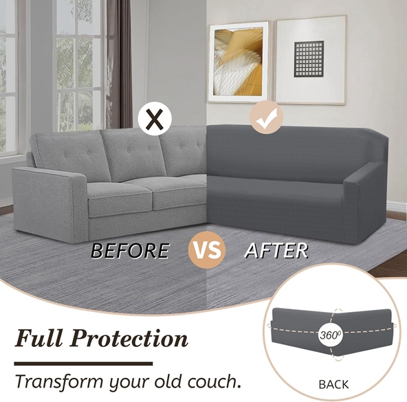 Arfntevss Corner Sectional Couch Covers L Shape Sofa Cover Magic ...