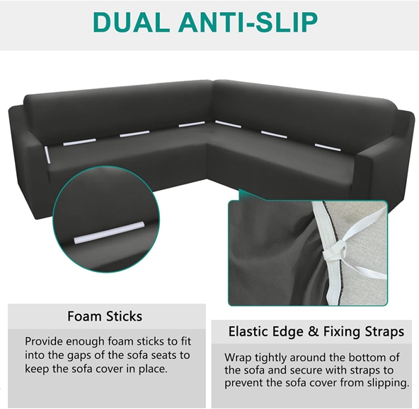 Arfntevss Corner Sectional Couch Covers L Shape Sofa Cover Magic ...