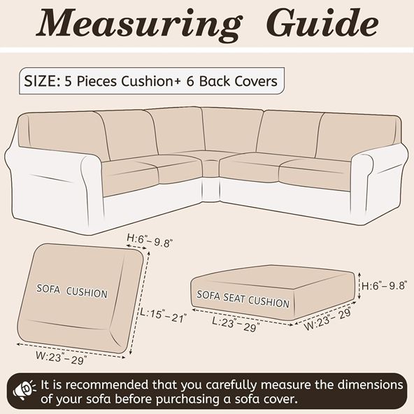 Arfntevss Waterproof Couch Covers for Sectional Sofa L Shape Couch ...